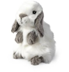 Meet the Living Nature Lop Eared Rabbit Grey Plush toy