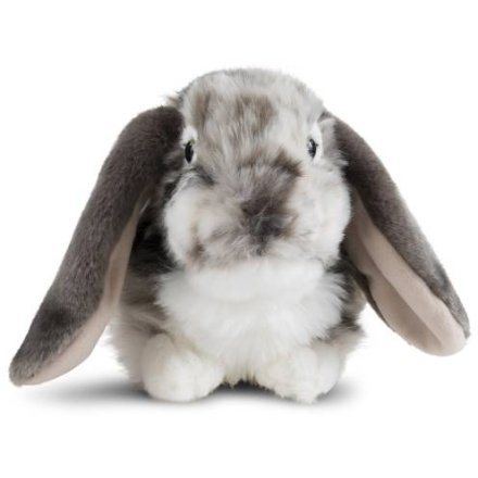 Grey Dutch Lop Eared Rabbit Plush Toy, 26cm 