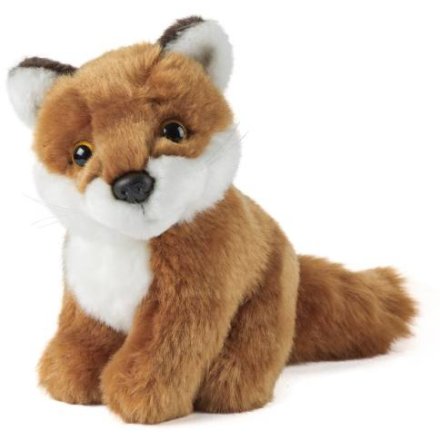 Living Nature Sitting Fox Plush Stuffed Animal Toy, 17cm 