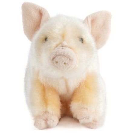 Living Nature Medium Pink Piglet Plush Stuffed Toy, 21cm