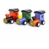 a wooden train toy 