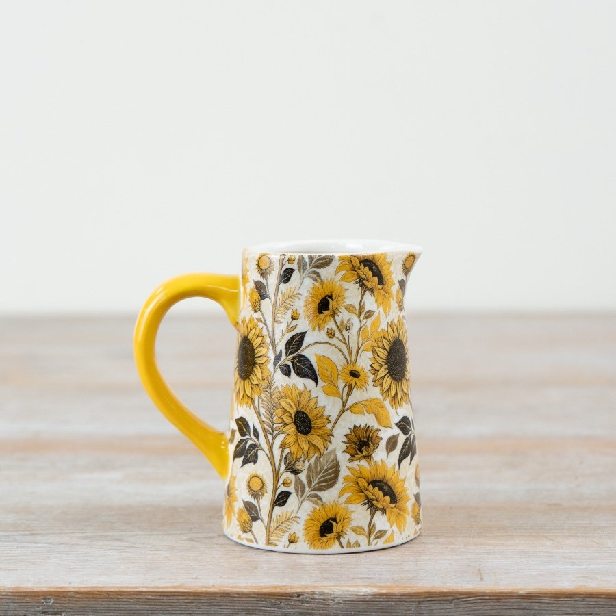 Ceramic Sunflower Jug, 11cm
