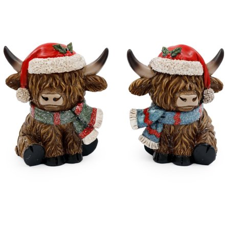 2/A Highland Cow Deco, 10.5cm 
