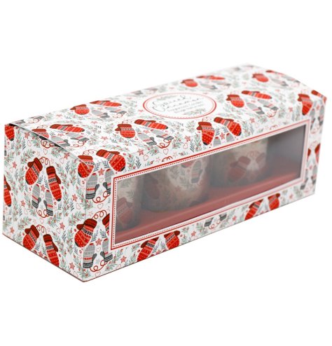 Bring warm holiday cheer to your space with the Mittens Xmas Votives.