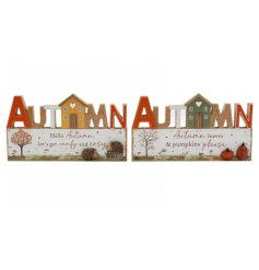 Bring warm autumn vibes to your space with our charming Autumn Word Decor.