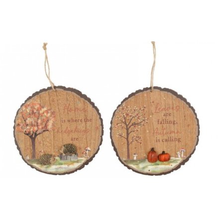 2/a Autumn Round Hang Plaque, 20cm 