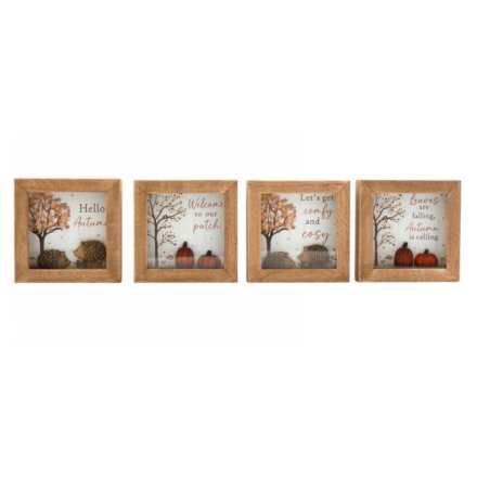 4/A Autumn Framed Wall Plaque, 12cm 
