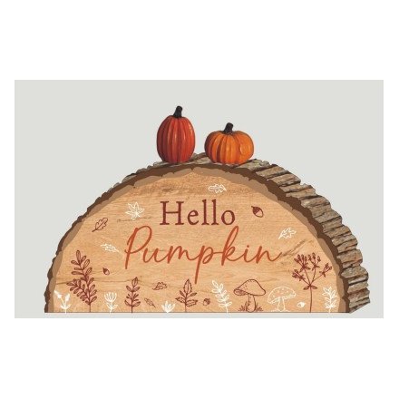 Bark Pumpkin Deco, 17cm 