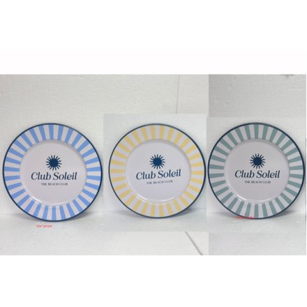 3/A Club Soleil Round Tin Plate, 28cm 