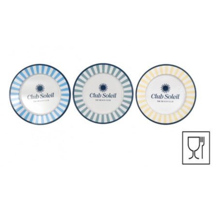 3/A Club Soleil Round Tin Plate, 28cm 