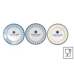 a stylish stripped metal plate