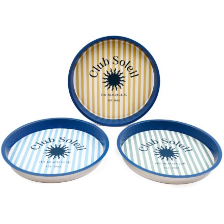 3/A Soleil Round Tin Tray, 33.5cm 