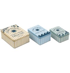 Stylish and versatile, the Soleil Rectangle Tins offer durable storage with secure lids 