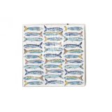 Add a splash of seaside whimsy to your table with these sardines napkins