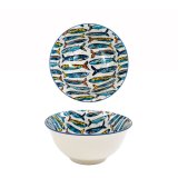 Add a playful touch to your meals with this  Sardines Cereal Bowl