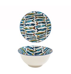 Enjoy your meals with a fun twist using this Sardines-themed cereal bowl.