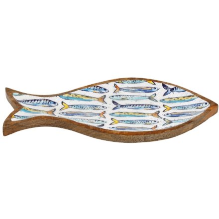 Sardines Enamelled Tray, 40cm