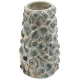 Elevate your space with this elegant Shell Embossed Vase 