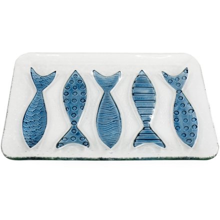 31cm Glass Fish-Shaped Plate