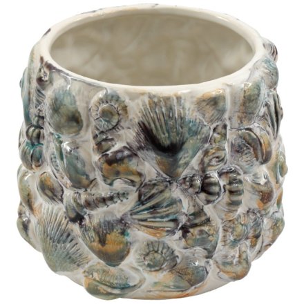 Embossed Shell Planter, 16.5cm