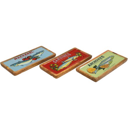 3/A Tinned Fish Enamel Tray, 40cm 