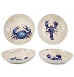 Add coastal charm to your table with these crab and lobster bowls