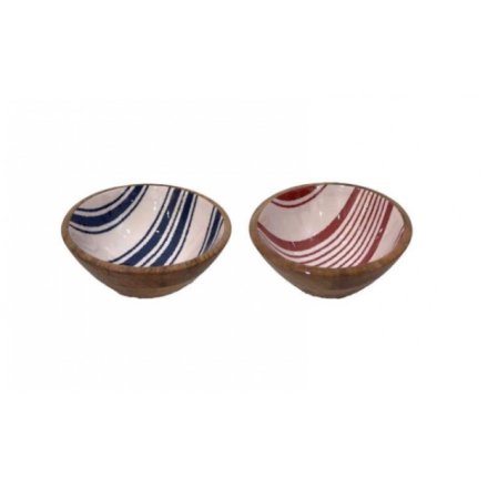 2/A Brocante Enamel Bowl, 17.5cm 