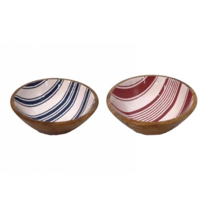 2/A Brocante Enamel Bowl, 25cm 