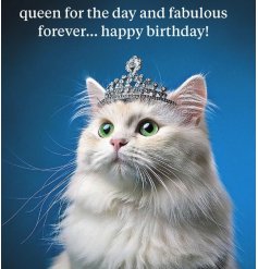 Brighten their day with our colorful Queen For The Day greeting card!