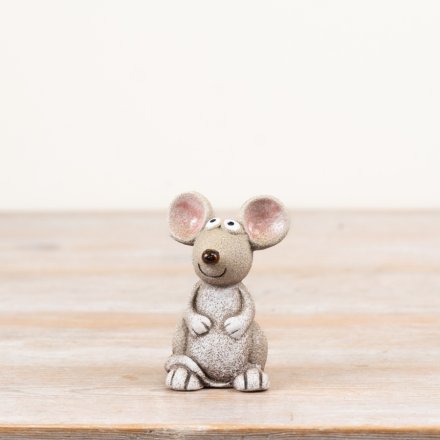 Cute mouse ornament featuring smiley faces design.