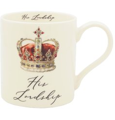 Delightful mug featuring a royal crown design.