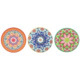 a round Tuscany patterned coaster 