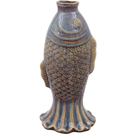 28cm Fish-Themed Vase
