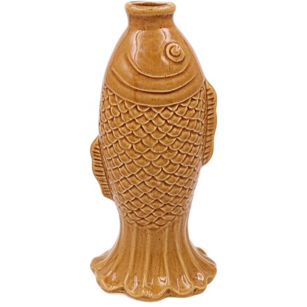 28cm Reactive Glaze Fish Vase