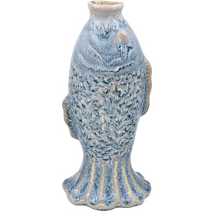 28cm Blue Fish Vase