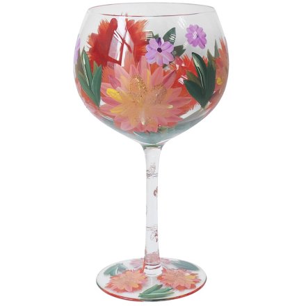 21cm Dahlias Gin Glass