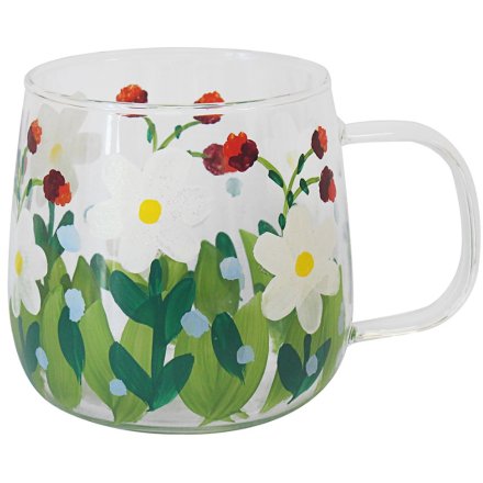 Daisies Glass Cup, 13cm 