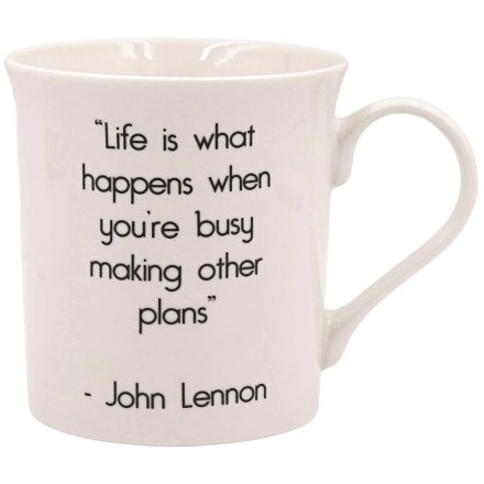 16cm John Lennon "Life Is What Happens" Mug, 