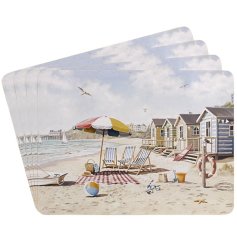 Add a touch of seaside style to your table with the Sandy Beach Placemats.