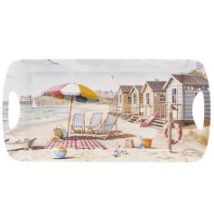 The Sandy Beach Medium Tray offers a perfect blend of coastal style and everyday functionality.