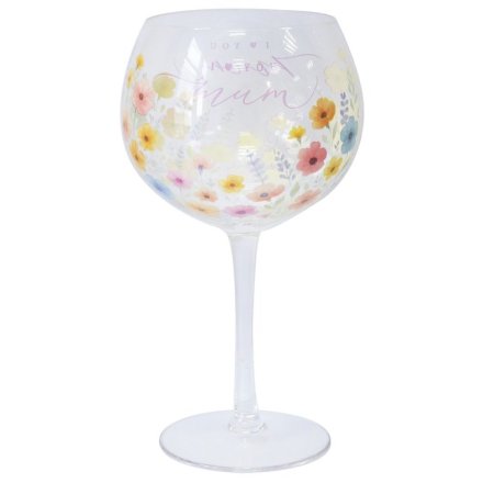 22cm Mum Gin Glass