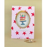 Celebrate in style with the 'Happy Birthday Cake' Greetings Card