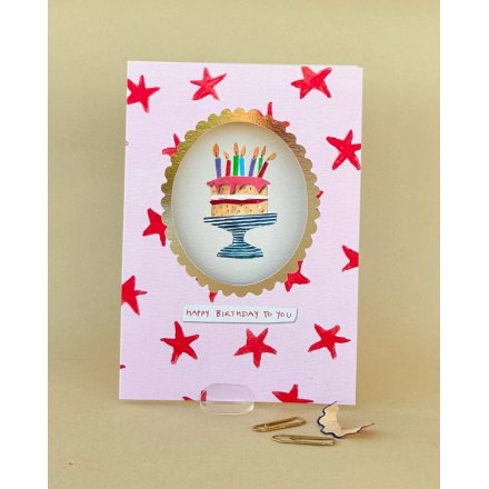 "Happy Birthday Cake" Greeting Card, 14.8 cm