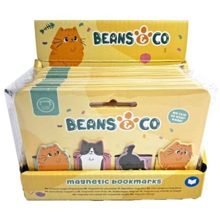 Beans & Co Cats Magnetic Bookmark Set, 8cm 