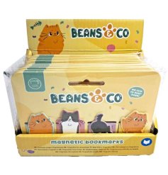 Mark your spot with charm! The Beans & Co Cats Magnetic Bookmark
