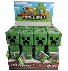 Discover colorful designs with the Minecraft Creeper Shaped Kaleidoscope.
