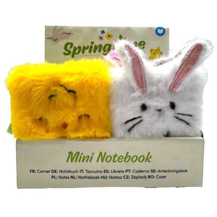 2/A Springtime Chick & Bunny Plush A7 Mini Notepad, 8.5cm 