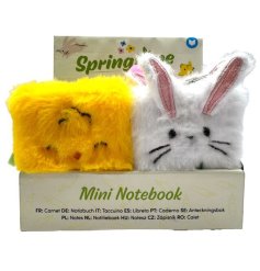 Capture spring’s charm with the Springtime Chick & Bunny Rabbit Plush A7 Mini Notepad