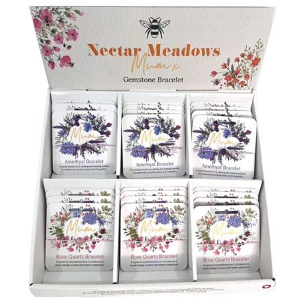 10cm Nectar Meadows 10cm Mum Gemstone Bracelet