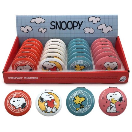 7cm Peanuts Snoopy & Woodstock Compact Mirror
